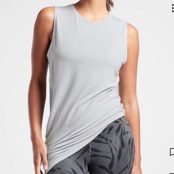 Athleta Tops - Athleta cloud, light, restore, asymmetrical sleeveless workout casual top